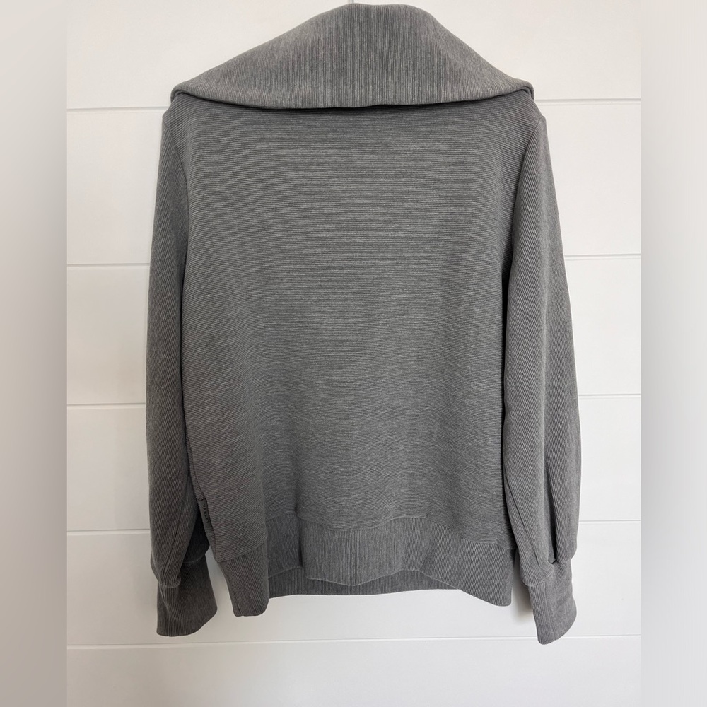 Varley Ottoman Small Gray Zip Pullover Sweatshirt - Picture 4 of 11